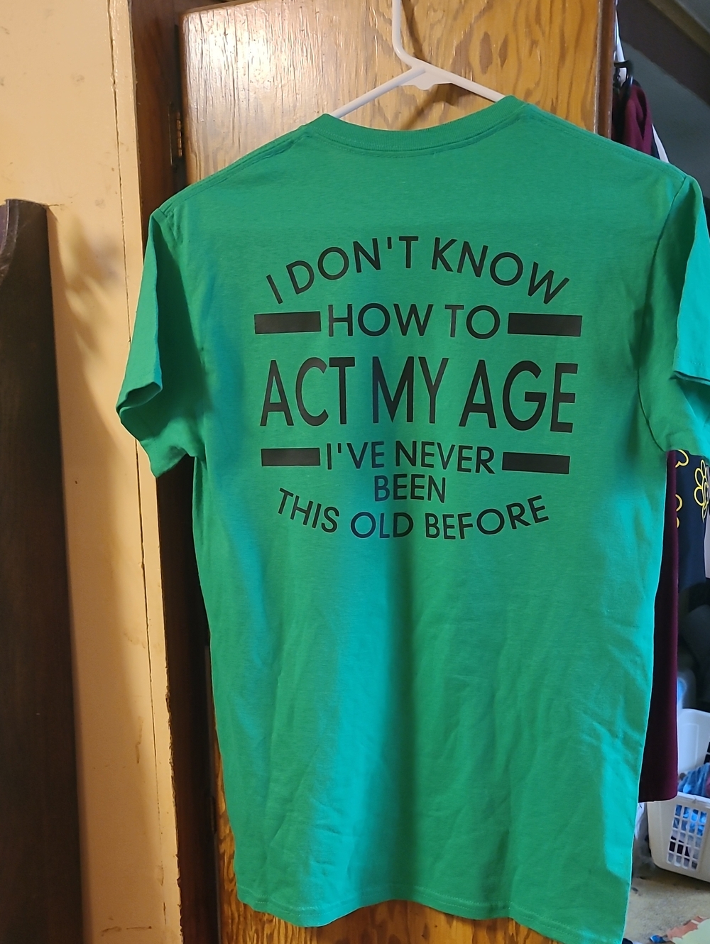 Gildan Green Heavy Cotton T‑Shirt with Black Tag